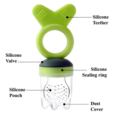 Unisex Pencuci Piring Aman Squeezable Baby Fruit Feeder Dot Untuk Bayi Tumbuh Gigi