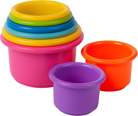Multi Warna Multifungsi Stack N Count Cups Mainan Edukasi Untuk Membangun Keterampilan