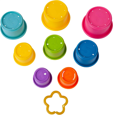 Multi Warna Multifungsi Stack N Count Cups Mainan Edukasi Untuk Membangun Keterampilan