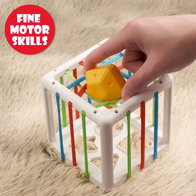 Baby Blocks Game Menyortir Bola Bertekstur Warna-warni untuk Keterampilan Motorik Halus Dini