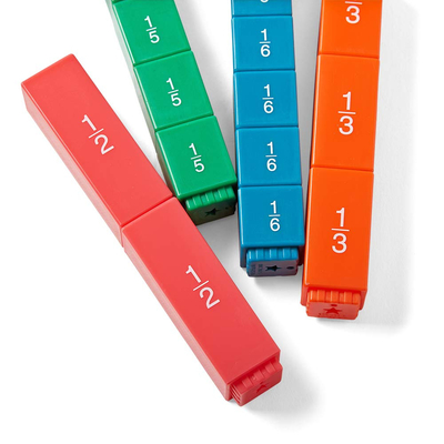 Manipulasi Pecahan Montessori Math Rainbow Fraction Tower Cubes untuk Sekolah Dasar