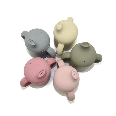 Baby Food Grade Eco Friendly Silicone Sippy Cups With Handle
