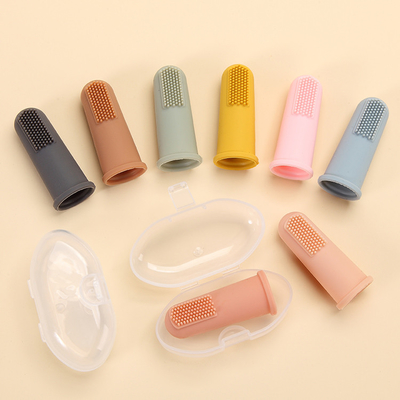 Baby Toothbrush Finger Toothbrush Oral Cleaner Kit untuk 3 Bulan +