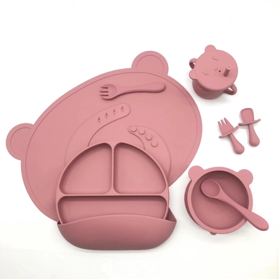 10 Pack Silicone Baby Feeding Set Balita Led Weaning Supplies dengan Suction Bowl