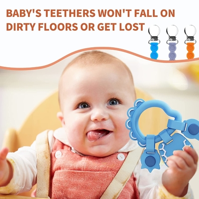 Mudah Ditahan Teething Toy Ring Dinosaur Teether Rings Mainan untuk Bayi &amp; Bayi