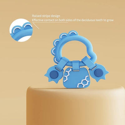 Mudah Ditahan Teething Toy Ring Dinosaur Teether Rings Mainan untuk Bayi &amp; Bayi