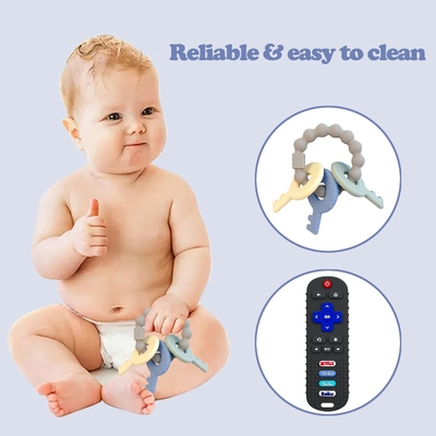 Baby Teething Toys Silicone Baby Teether Mainan untuk Bayi 3+ Bulan