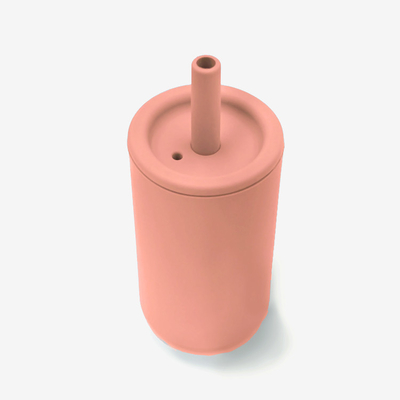 FDA Bayi Cangkir Silikon Kecil BPA Gratis Sippy Cup Tutup Silikon Dengan Sedotan