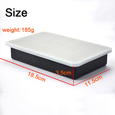 Penggunaan Rumah FDA Kualitas makanan silikon Ice Mold Square Ice Cube Cetakan 130 * 260mm