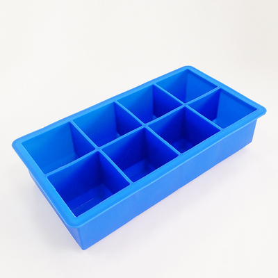 15 Rongga BPA Gratis 12*24cm Square silikon Ice Mold Cube Tray Dengan Tutup