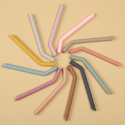 Eco Friendly Edible Soft BPA Bebas silikon Straws Reusable ODM Untuk Minum Jus