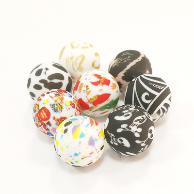 Kunyah Leopard Print silikon Beads 12mm silikon Beads DIY Mainan Bayi