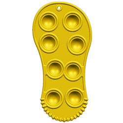 Sepatu Berbentuk Anak-anak Silikon Pop Mainan Gelisah Menghilangkan Stres Lembut Bayi Teether