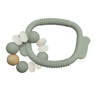 BPA Bebas Soft silikon Beads Teether Teething Rings Kualitas makanan 32g