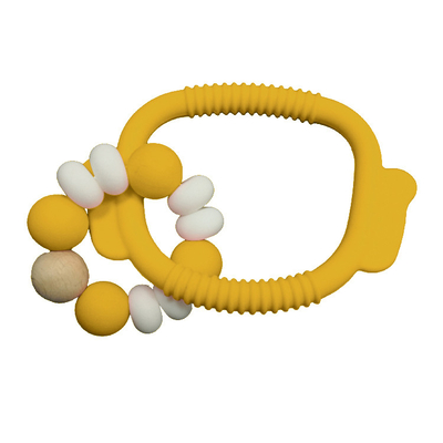 BPA Bebas Soft silikon Beads Teether Teething Rings Kualitas makanan 32g