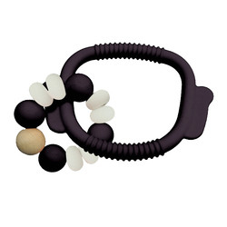 BPA Bebas Soft silikon Beads Teether Teething Rings Kualitas makanan 32g
