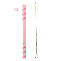 ODM Produk Silikon Bayi Tabung Tumbuh Gigi Chew Stick Teether Dengan Sikat 20cm