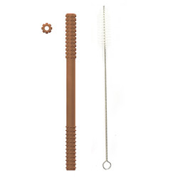ODM Produk Silikon Bayi Tabung Tumbuh Gigi Chew Stick Teether Dengan Sikat 20cm