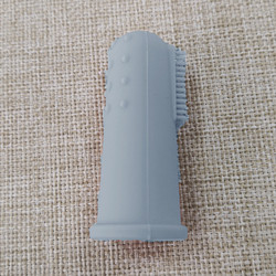Produk Silikon Bayi Aprikot Sikat Gigi Jari Lembut Dengan Kotak Kemasan