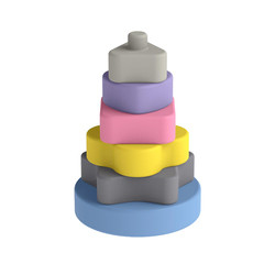 CE Pendidikan silikon Stacking Toys Blok Bangunan Kreatif SGS Untuk Anak-Anak