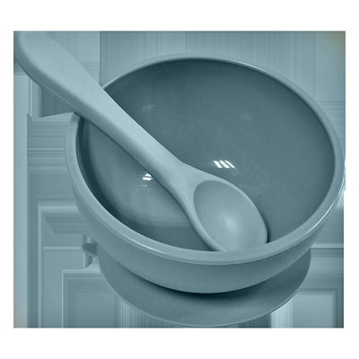 Sayang Snack Pengisapan silikon Weaning mangkuk Mengatur Nitrosamin Gratis Dengan Sendok