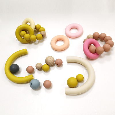 Sayang Chewing silikon Beads Teether Soft Loose U Tube OEM ODM