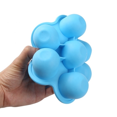 Cetakan Es Silikon Bulat 7 Rongga Cetakan Makanan Bayi Silikon 21*21*5CM
