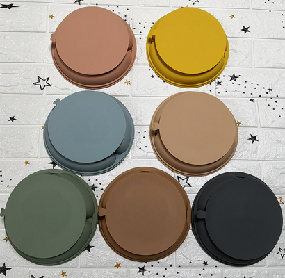 CE Microwave Safe Round silikon Sayang Piring dish Untuk Balita