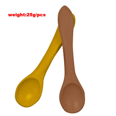 OEM Colorful Reusable kids lembut silikon Feeding Spoon 13.8*3.5*1cm 25g