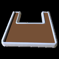 Disesuaikan BPA Bebas Sayang Tray silikon High Chair Tatakan 38*38*0.1cm
