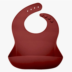 OEM Custom Adjustable Panjang silikon Sayang Bib Dengan Penangkap Makanan