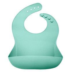 OEM Custom Adjustable Panjang silikon Sayang Bib Dengan Penangkap Makanan
