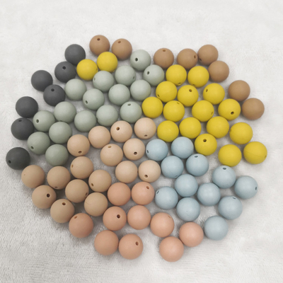Putaran 19mm silikon Beads Sayang silikon Teething Jewelry untuk Liontin