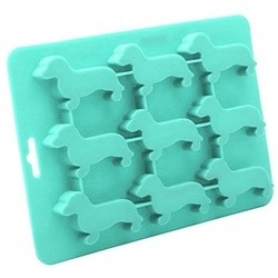 Hewan silikon Ice Mold Anjing Berbentuk Ice Cube Tray 22X16X1.5cm FDA