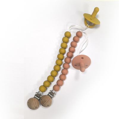 Rantai Klip Pemegang Dot Bayi Silikon Disesuaikan BPA Gratis Dengan Dot Bayi