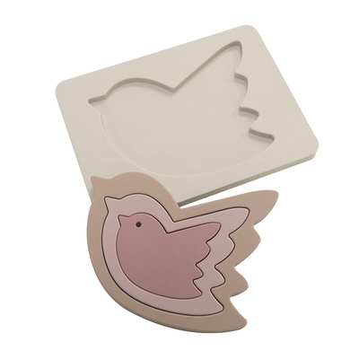 Puzzle Burung Pendidikan Mainan Hewan Silikon Untuk Bayi Bersenang-senang Set 5 pcs