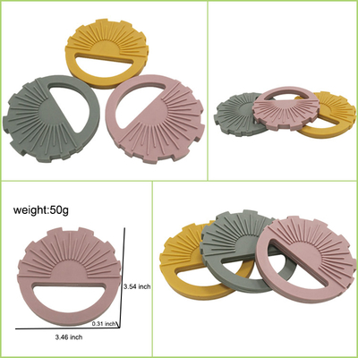 FDA Disetujui Bahan Silikon Desain Teether Sun BPA Gratis Untuk Balita