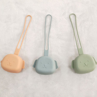Puppy Shaped BPA Free Food Grade Silicone Dummy Case Cocok Untuk Mesin Pencuci Piring