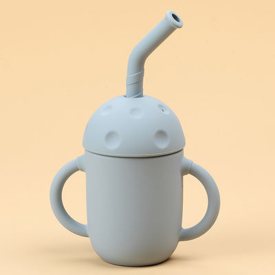 Tutup Anti Bocor Silicone Straw Cup Double Handle 5oz Kids For Baby Over 6 Month