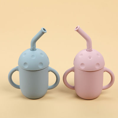 Non Slip Handles Silicone Training Cups Pelatihan Balita Untuk Anak Laki-Laki Perempuan