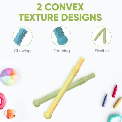 Tongkat Gigi Silikon Lembut 0,6x0,6 6,2 inci Untuk Bayi 0 6 Bulan